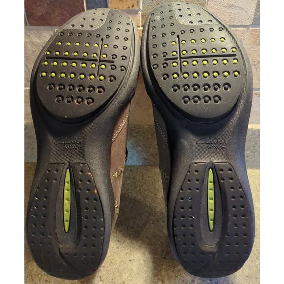 Clarks Wave Run Olive Green Slip-on Leather Loafer Women's Size 9.5 Narrow 87575 - Picture 6 of 8